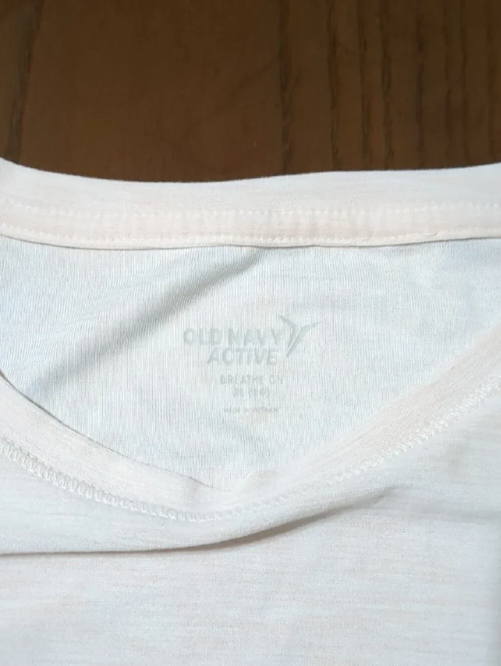 Old Navy Light Peach Scoop Neck Short Sleeve Tee High Low Hem